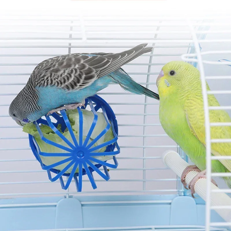 Fruit Vegetable Holder Cage 1PC Bird Parrot Feeder Cage Access Hanging Basket Container Toy Pet Parrot Feeder Supplies parrot toy bird toy bird cage accessories