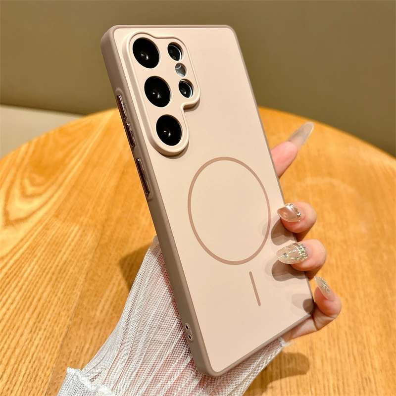 Luxury Magnetic Wireless Charging Case with Matte Bumper Cover
