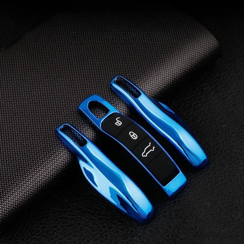 Smart Remote Key Case Fob Covers Set Shell for Porsche Panamera Spyder Carrera Macan Boxster Cayman Cayenne 911 970 981 991
