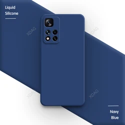 Sleek Liquid Silicone Phone Case - Soft, Protective Cover for Xiaomi Redmi Note Series (Navy Blue)