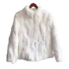 Natural Rabbit Fur Coat Women Winter Jacket Real Leather And Fur Bolero Women's Clothing Female Outerwears With 2024 Black Cold 5