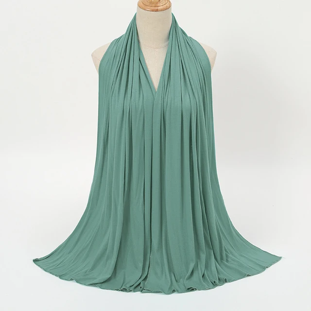 106312-b948cd.jpg Écharpe Hijab en Jersey de coton Modal de qualité supérieure, châle musulman Long, Turban doux uni, bandeau pour femmes, bandeau africain 170x60cm