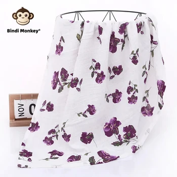 Cotton Cartoon Muslin Baby Blanket 1