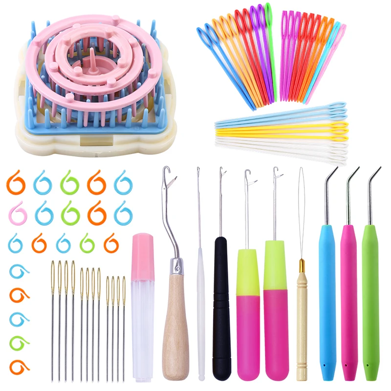 KRABALL Yarn Knitting Loom Flower Daisy Tools Yarn Weave Pattern Maker Set DIY Craft Tool Stitching Manual Machine