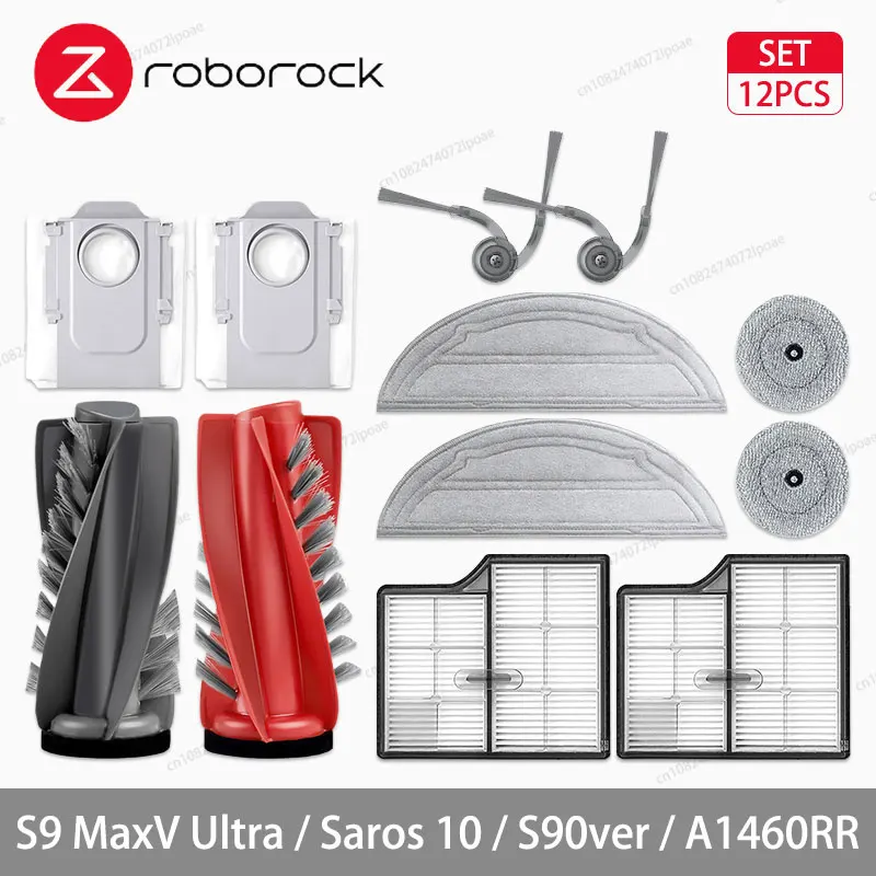 Roborock Robot Vacuum Essential Cleaning Kit - Side Brushes, Mop Cloth, HEPA Filter, Dust Bag