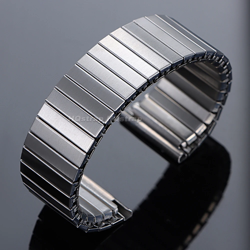 Universal Stainless Steel Elastic Stretch Watchband - 22mm Expansion Bracelet Accessory