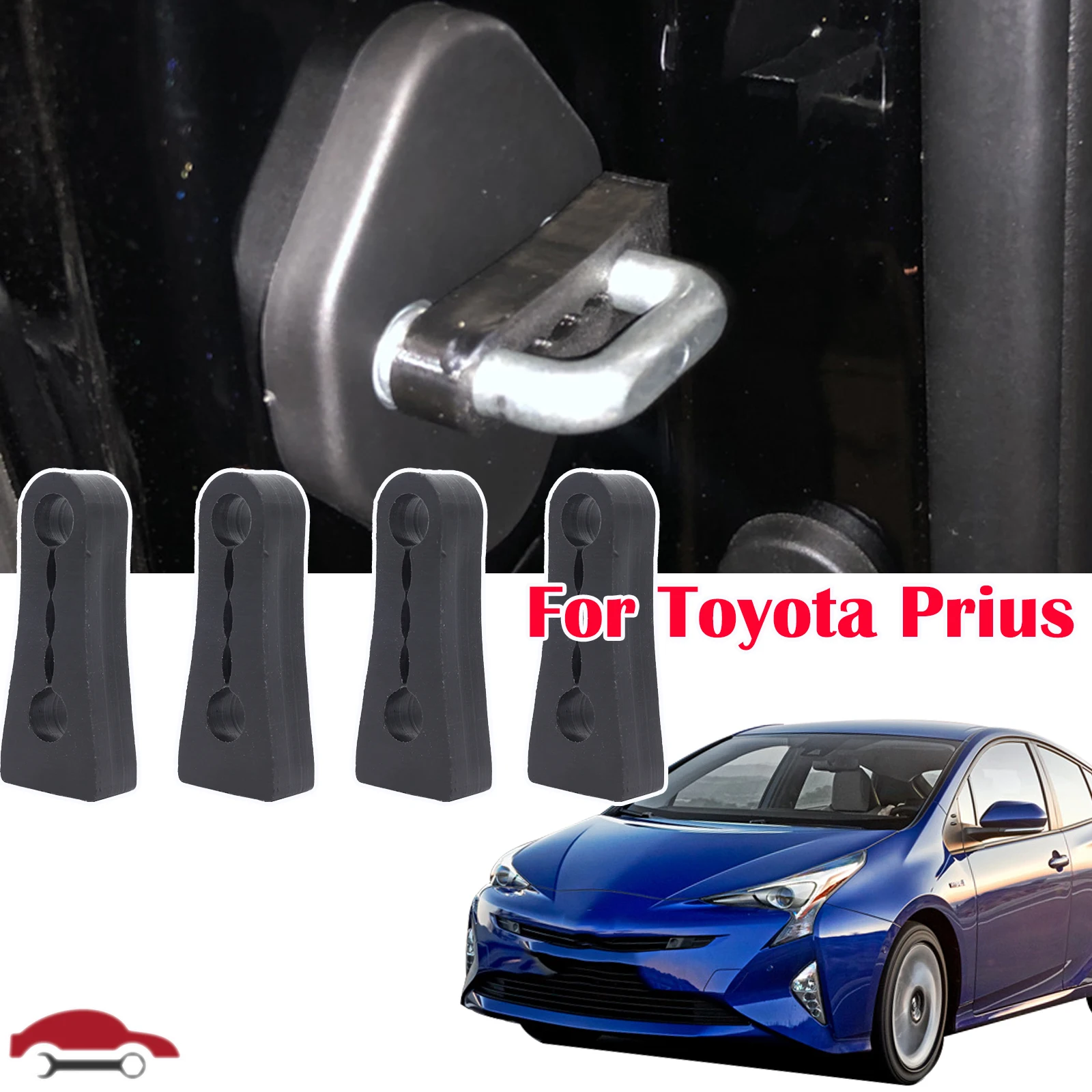 

For Toyota Prius XW20 2004 2005 - 2018 Land Cruiser J100 Door Lock Damper Buffer Deadener Seal Shock-Absorbing Damping Protector