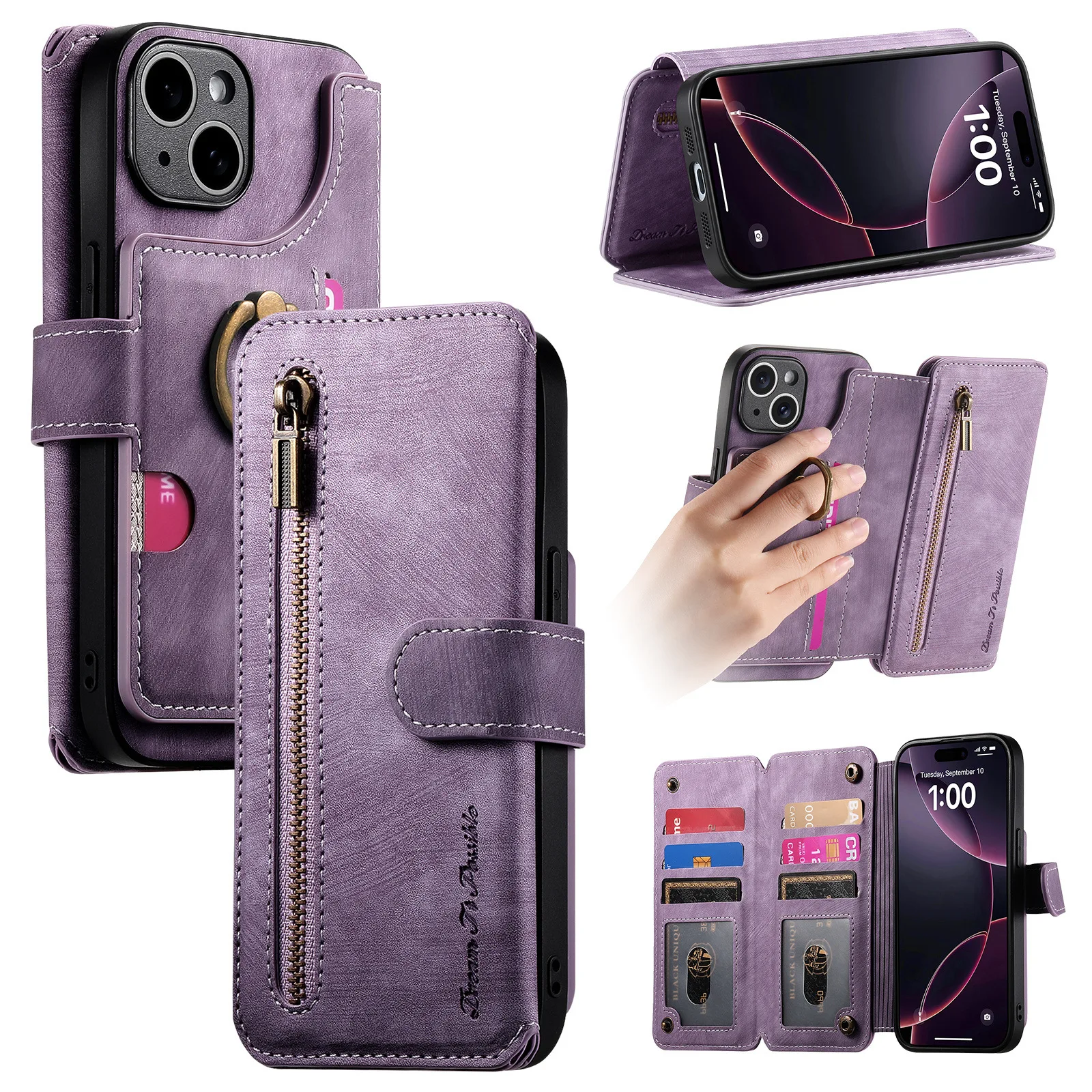 핸드폰케이스 갤럭시 Wide7 6 5 양자 4 지갑 케이스 지퍼 멀티 2 카드 3 링 방지 7 커버에 가죽 버디 점프 충격 플립  대한-모바일 11번가