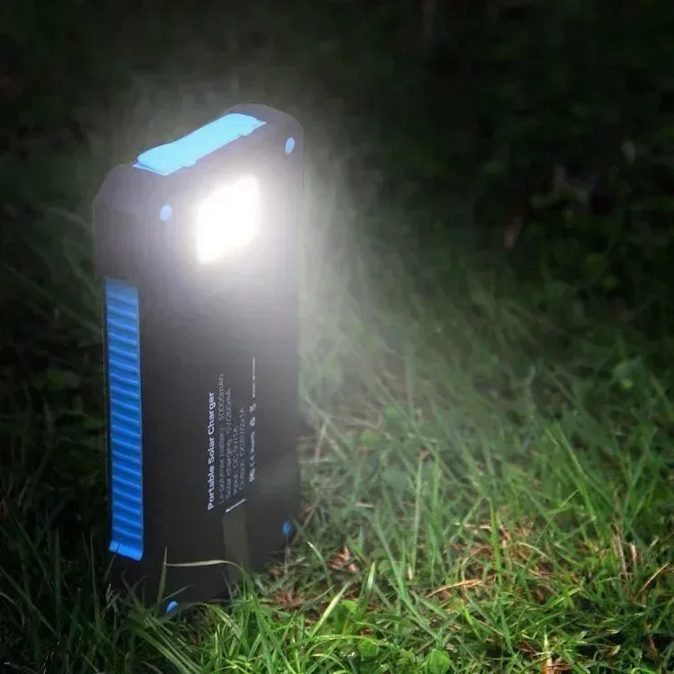 2024 New External Battery Solar Power Charging Bank  LEDSOS Flashlight Fast Charging Portable Waterproof for IPhone Xiaomi