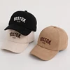 Spring Autumn Children Baseball Cap Suede Letter Baby Hat Outdoor Casual Boys Girls Kids Adjustable Sun Visor Caps 1