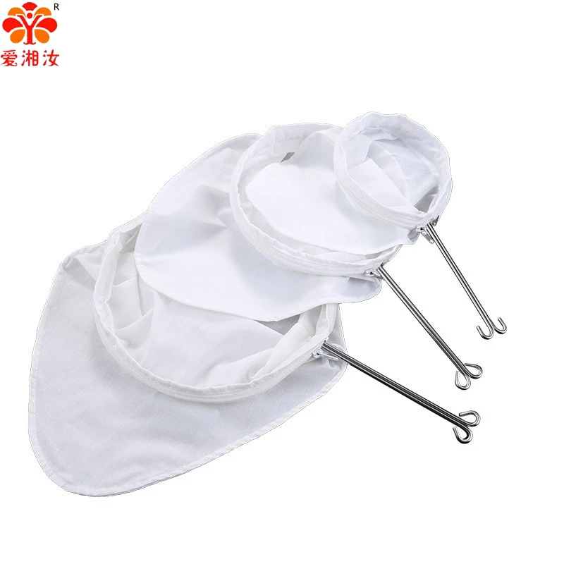 

Aixiangru-Stainless Steel Frame Tea Infuser, Bubble Tea Strainer Bag, Hong Kong Milk Tea Cotton Bags, Zipper Kitchen Accessories