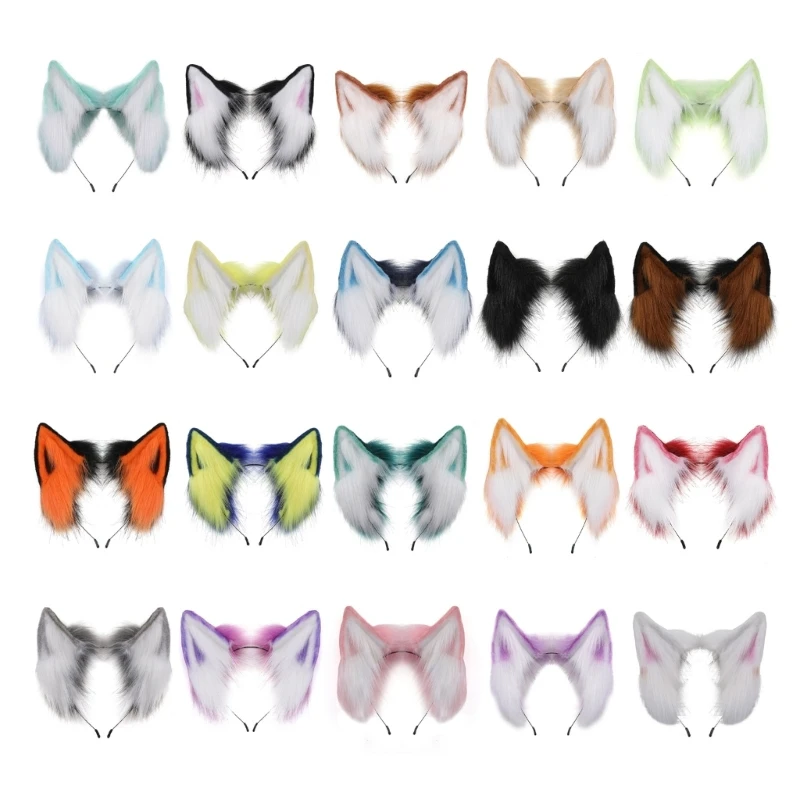

Cat Ears Headband Animes Faux Furs Headband Animal Hair Hoop Cat Ear Headband