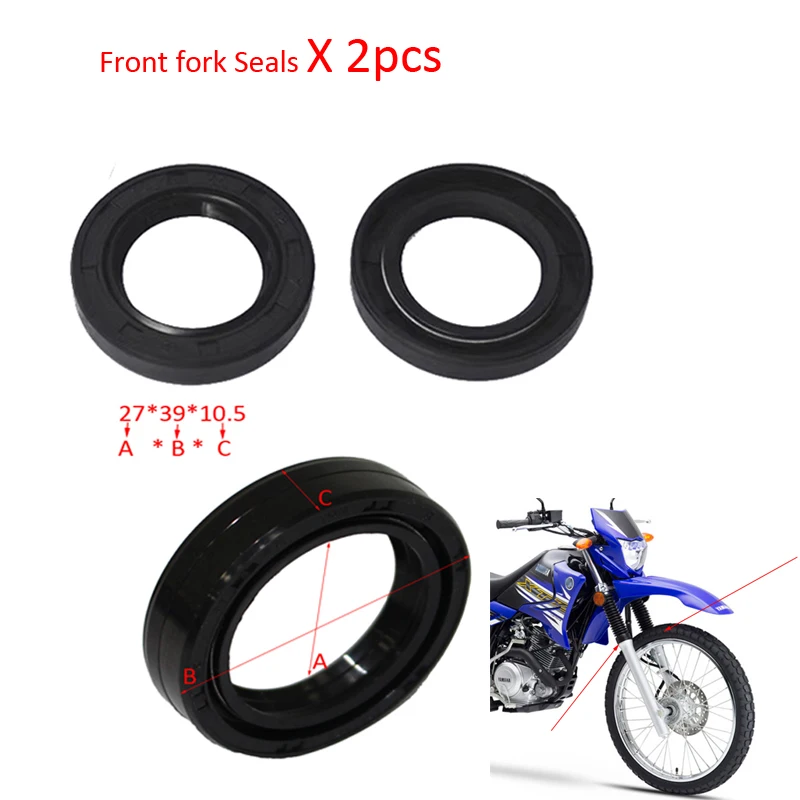 

2Pcs/Lot Motorcycle Front Fork Oil Seals for Honda Yamaha Suzuki Haojue KTM Kawasaki Lifan 100cc-400cc Shock Absorber Rubber