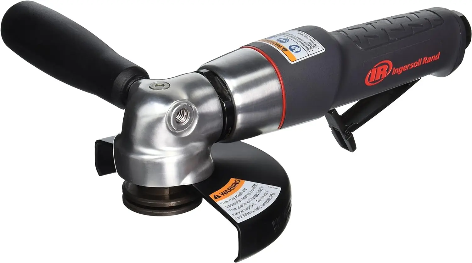 

Ingersoll Rand 345MAX Air Angle Grinder/Cut-off Tool, 5" Wheel, 12,000 RPM, 0.88 HP, 5/8"-11 Thread, Rear Exhaust