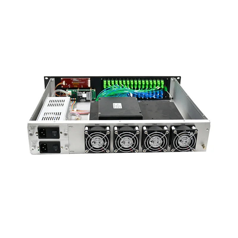 CATV용 고출력 광학 증폭기, 1550nm 2U JDSU 펌프, EDFA 32 * 19dBm