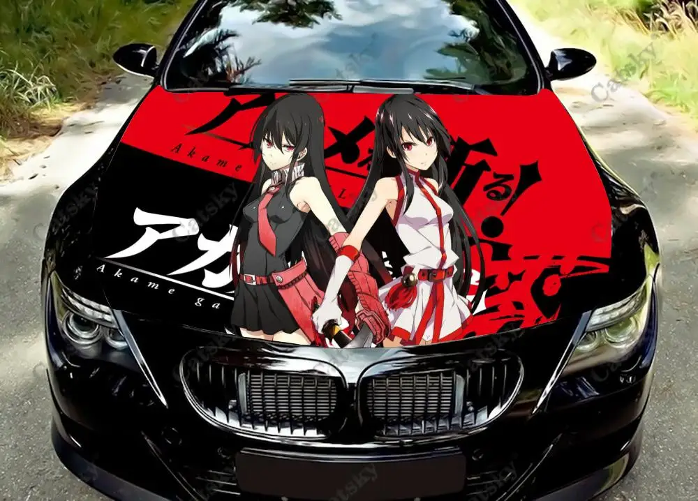 

Custom Anime Akame Ga Kill! Car Accessories Hood Decal Truck Decals Vinyl Sticker Graphic Wrap Stickers Trucks Cars Bonnet Vinyl