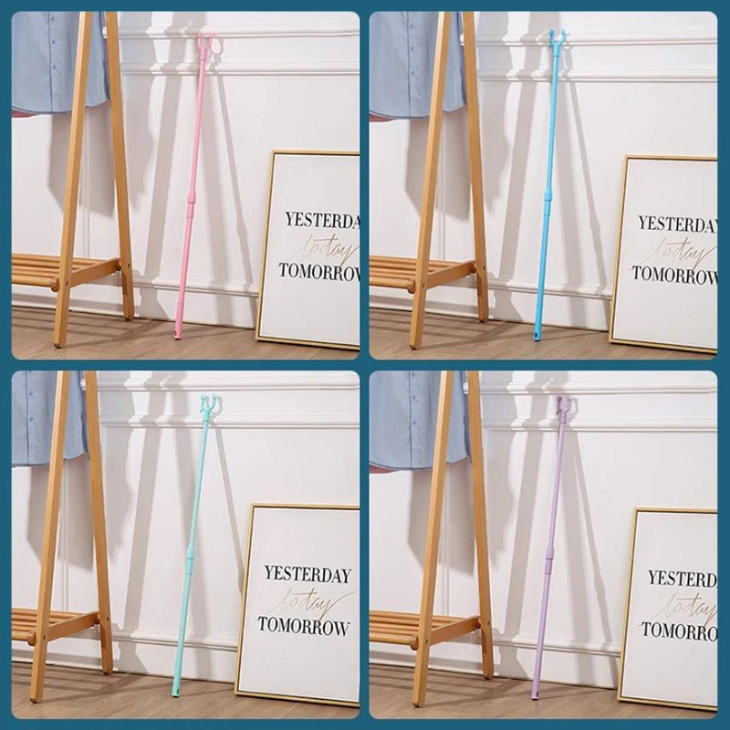 Balcony Fork Pole The Hangers For Clothes Pole Retractable Pole Drying Pole Fork Dress Stick Space Saving Clothing Rack