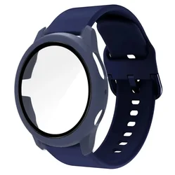 All-in-One Protective Strap with Case for Smartwatch - 20mm Band and Bumper Combo (Midnight Blue)