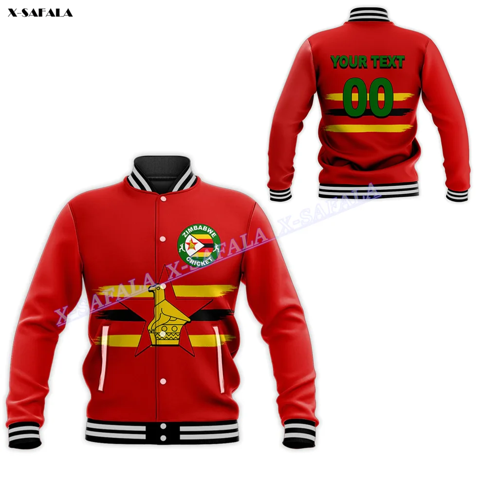 

Zimbabwe Custom Cricket 3D Printed Thick Baseball Jacket Men Female Outwear Pullover Jumper Jersey Warm