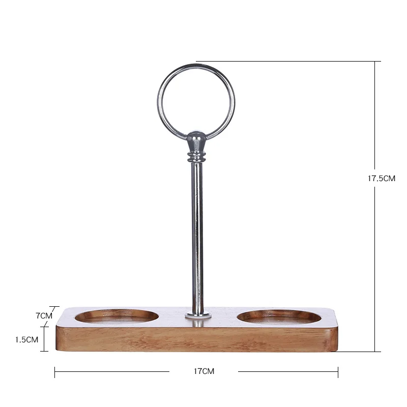 Salt and Pepper Mill Tray Acacia Wood Base Tray Pepper Mill Holder Kitchen Shaker Grinder With Zinc Alloy Handle