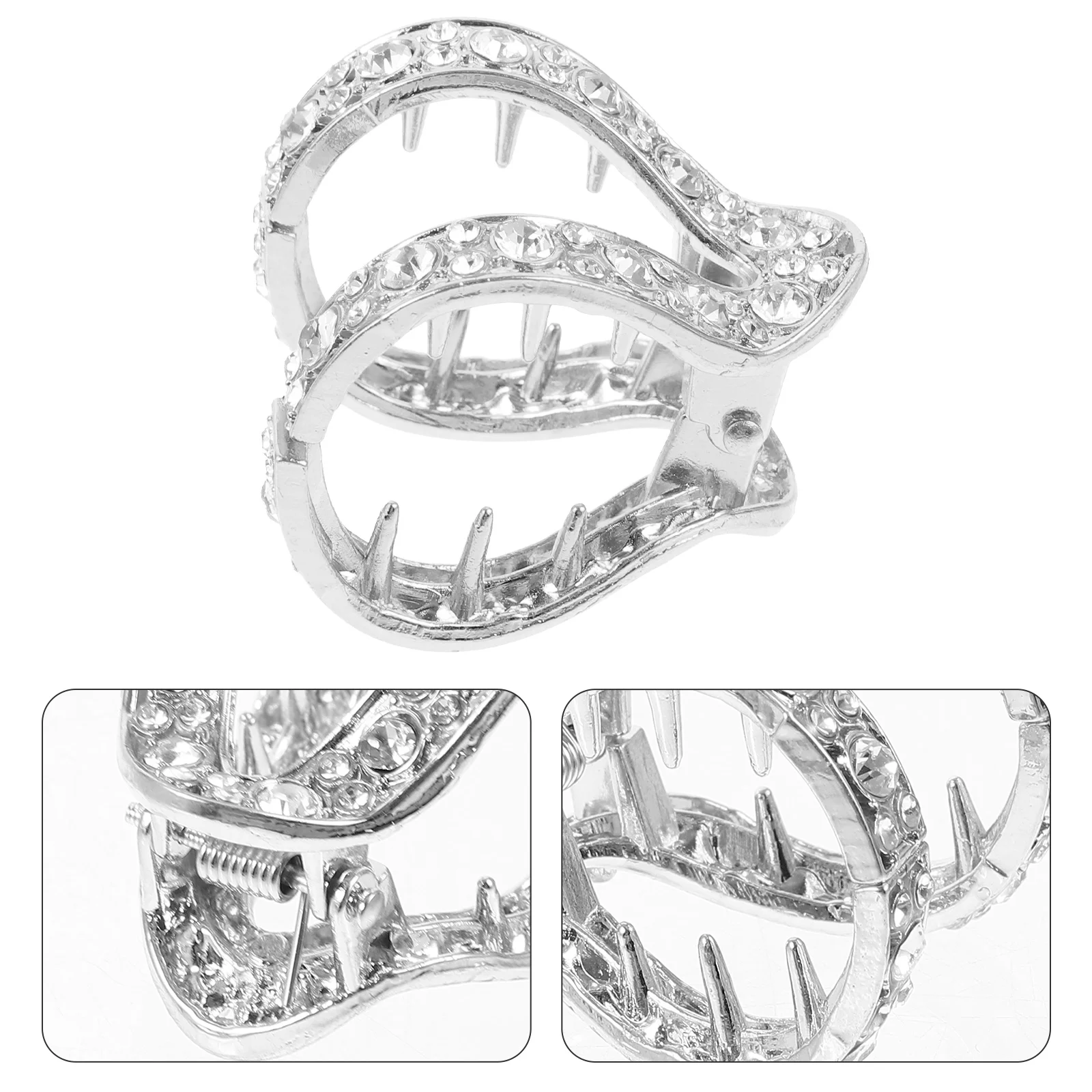 

High Ponytail Hairpin Snap Clips Holder Claw For Thick Women Bun Metal Headgear Miss