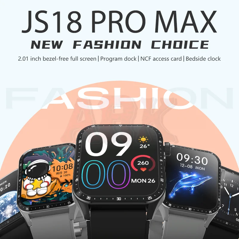 JS18-Pro-Max-Smart-Watch-Women-Men-Bluetooth-Call-Heart-Rate-Monitoring ...