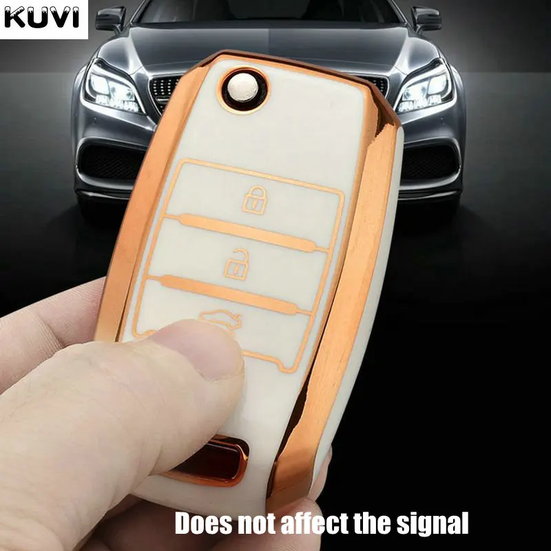 TPU Car Flip Key Case For KIA Rio 3 K2 Ceed Cerato K3 K5 Sorento Sportage Soul K4 Picanto Optima Forte Stinger
