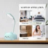 USB LED Table Light Foldable Cute Cat Eye Protection Lamp Rechargeable 400mAh Adjustable Gooseneck Kids Gifts for Bedroom Office 5