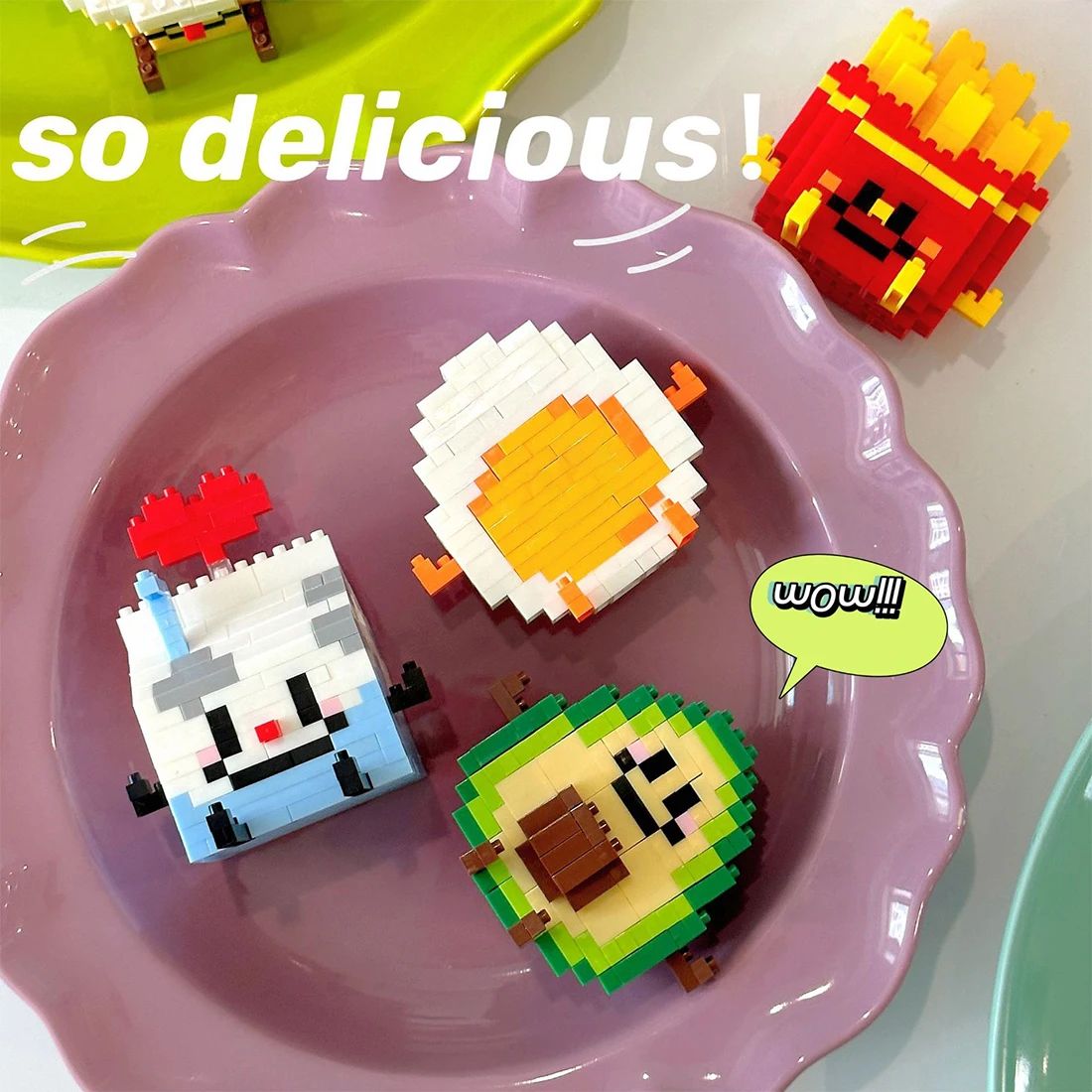 ABS Mini Building Blocks Food Series Puzzle Toy for Kids