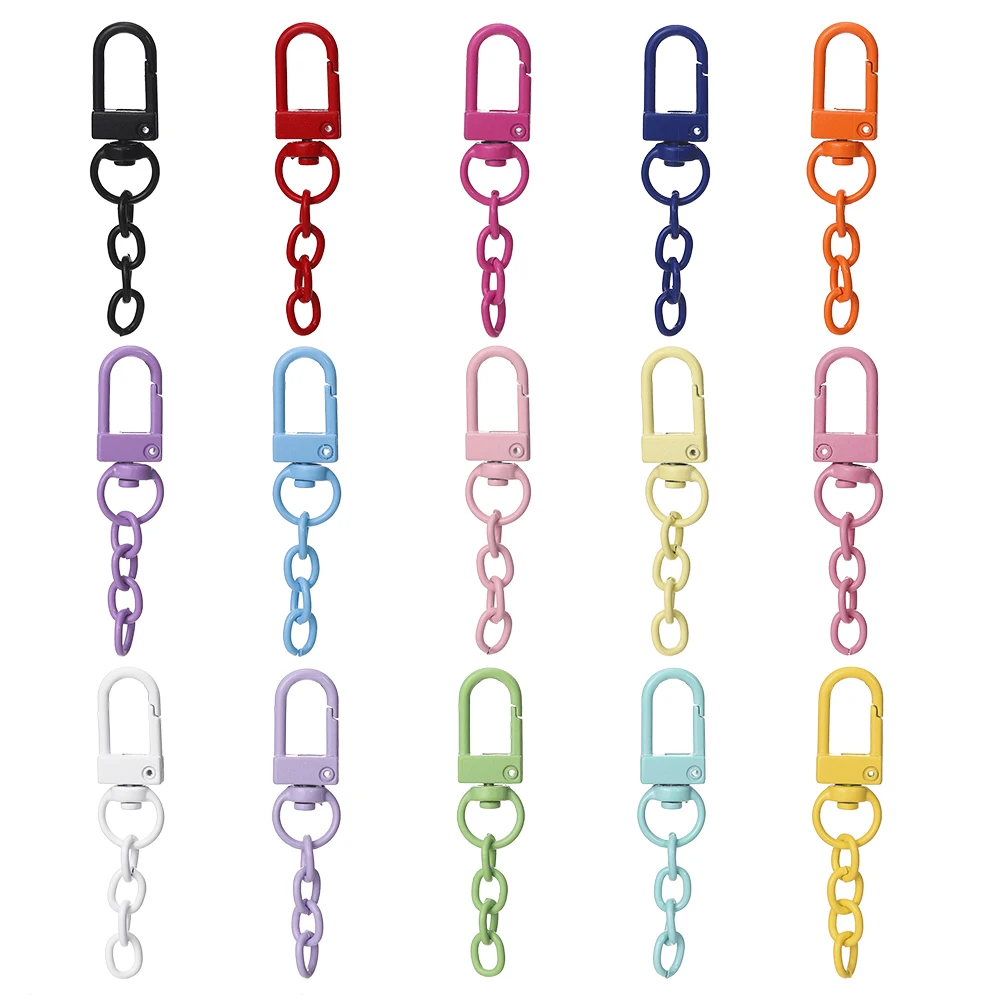 HAIKING 10pcs Colorful Spring Ring Clasps - 25mm Trigger Buckles For Keys, Bags, DIY Crafts - View #9