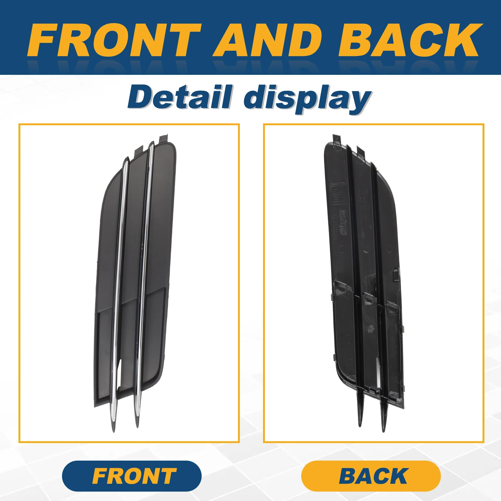 Fog Lamp Frame Cover Fog Light Frame Lamp Trim Grill Cover Under Front Bumper For Audi A6/A6 Quattro 2012-2015 4G0807681 4G0807682 Car Accessories