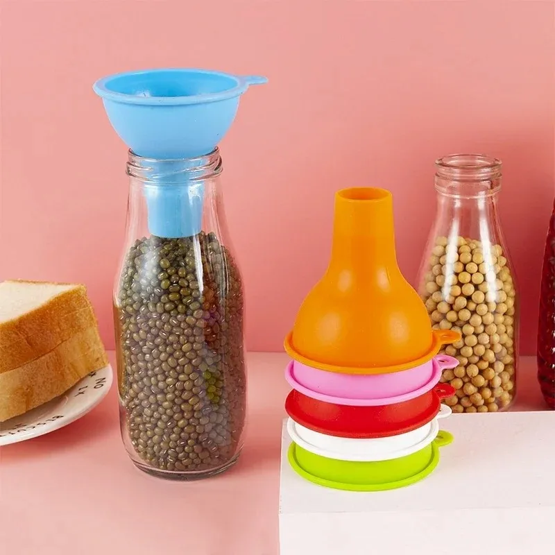 1pcSiliconeFunnelWideMouthandLargeDiameterFunnelPourOilMilkPowderBeansDispenseFunnelKitchenTool