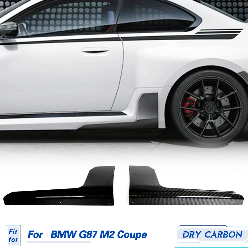 

Car Side Skirts Rocker Panel Winglet Dry Carbon for BMW G87 M2 Coupe 2-Door 2023 Racing Body Kit Side Skirt Extensions Apron