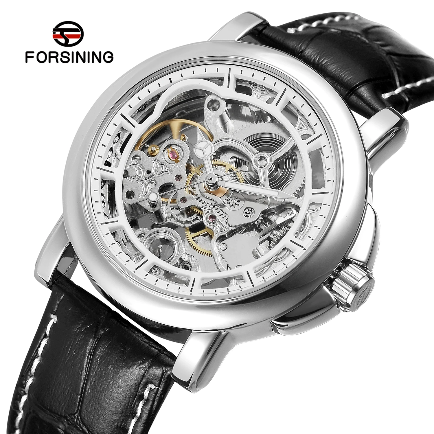 Casual Automatic Watch 3d Full Auto Tourbillon Hollow Skeleton Mechanical clockwork for men Luxury Original Gold reloj hombre