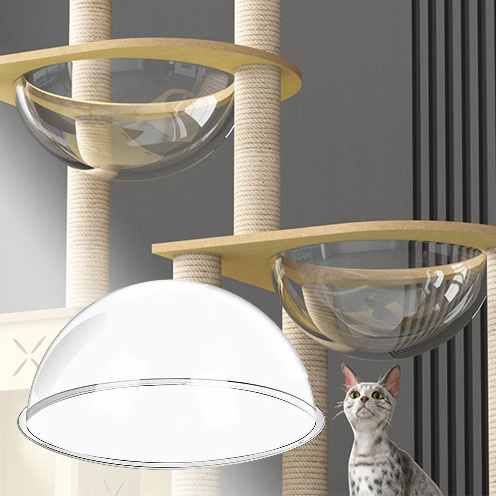 Space Clear Capsule Bed Indoor Dome Cover for Window Perch Cat DIY Replacement Cat Bed Bedding Furniture Holder Portable Space Clear Capsule Bed Indoor Dome Cover for Window Perch Cat DIY Replacement Cat Bed Bedding Furniture Holder Portable