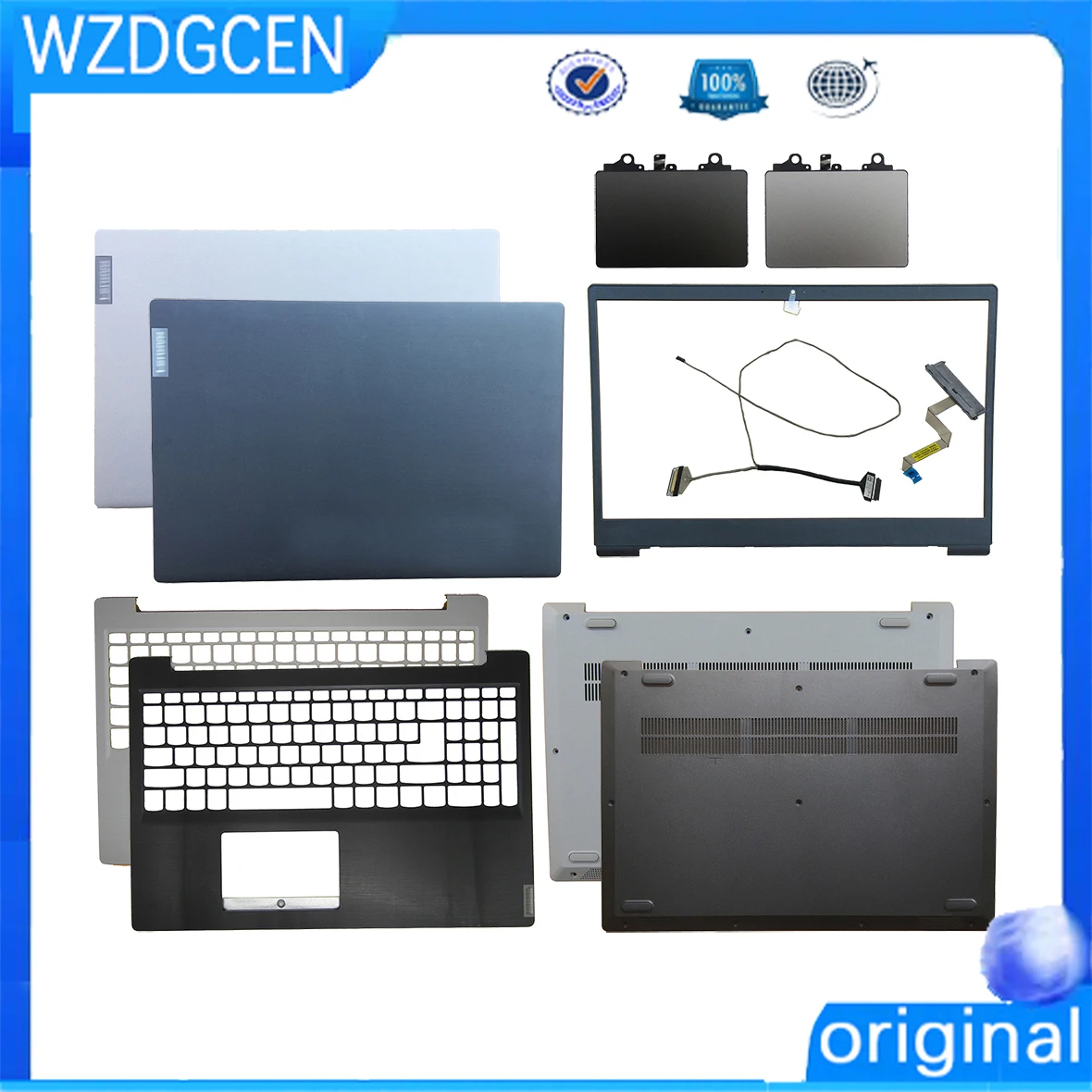 

New For Lenovo Ideapad S145 15IWL 15IIL 15API 15IGM 340c-15 LCD Back Bezel Palmrest Bottom Case Cover Touchpad Speaker HDD Line