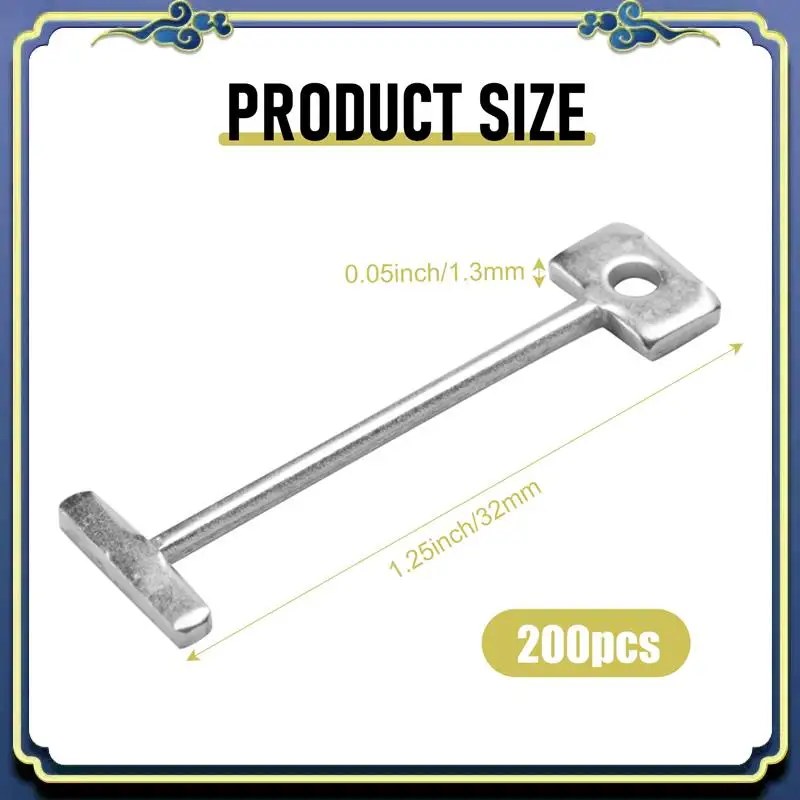 Latest 200Pcs Tile Leveling System For Tile Laying Reusable Steel Needles Flooring Replaceable Pin Tiling Construction Tools