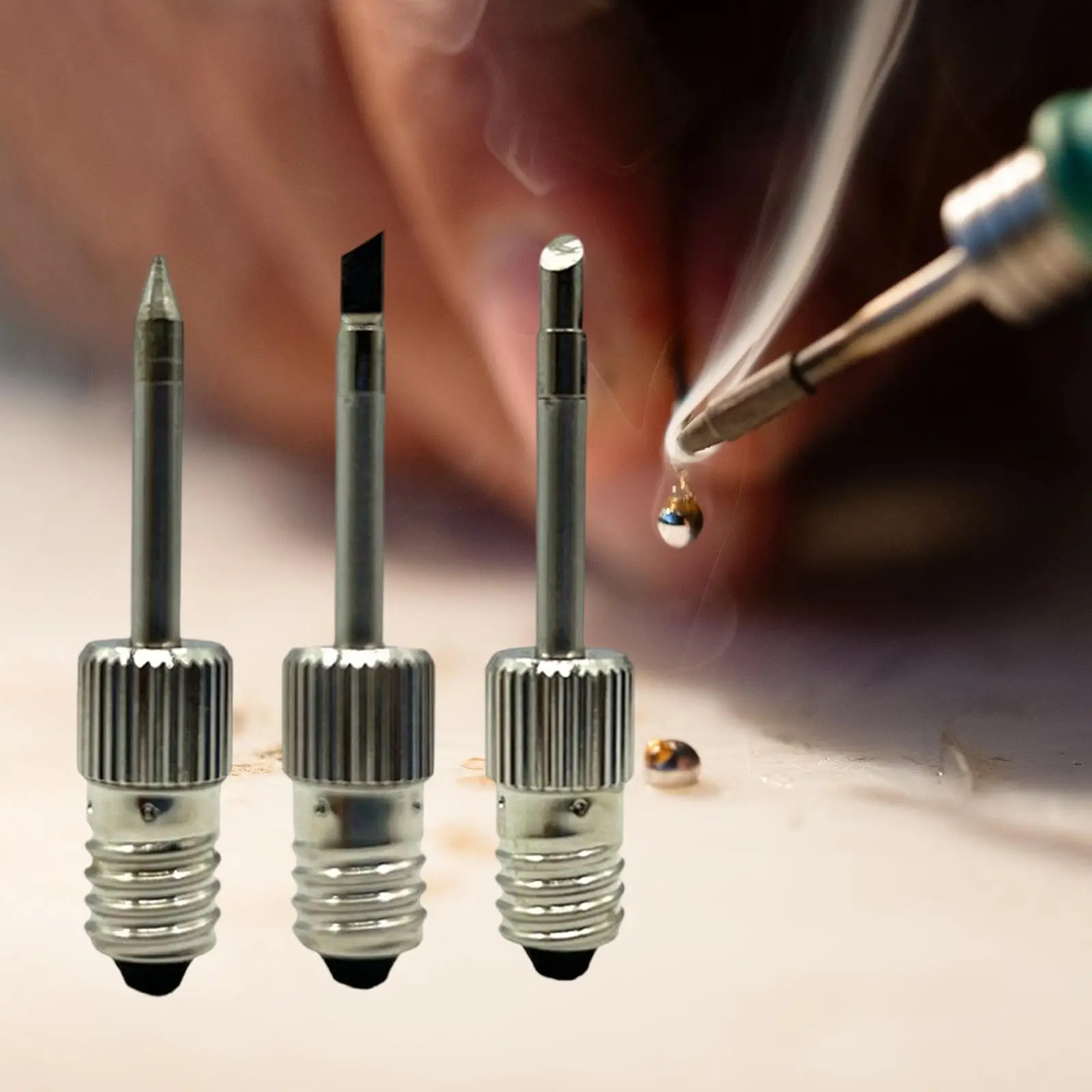 

Replacement Soldering Iron Tips E10 Interface Battery Electric Rechargeable Solder Welding Tips Threaded for Indoor
