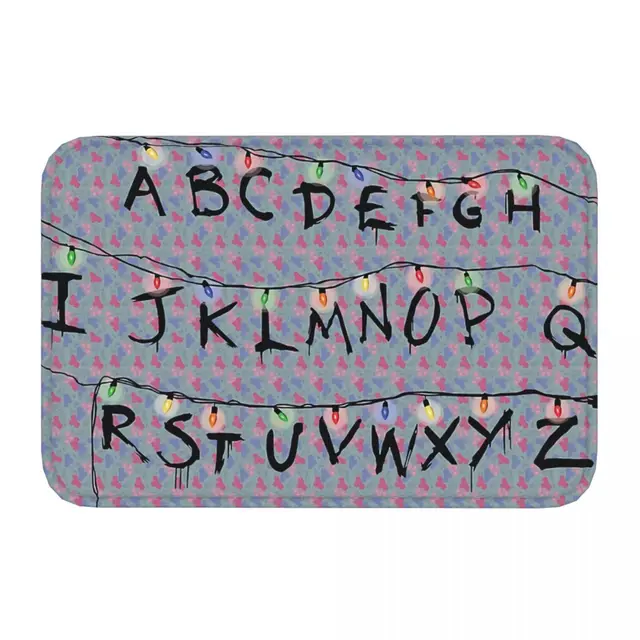 Csúszásmentesen Csúszás Doormat Stranger Dolgok Ábécé Szőnyegfürdő Hálószoba Szőnyeg Kültéri Otthon Modern - Image 2