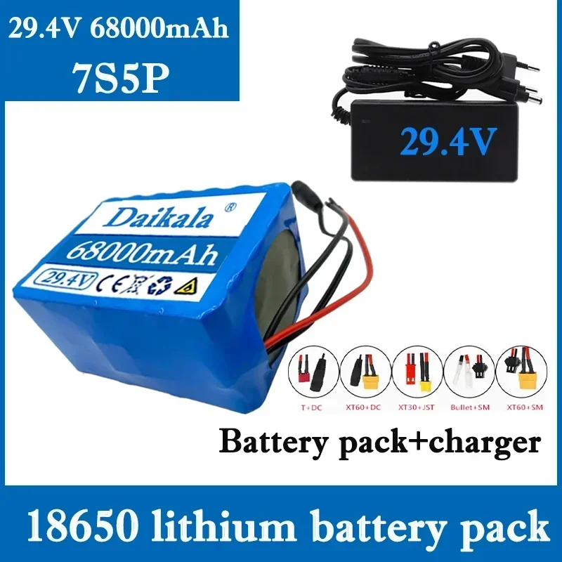 

18650 Battery 2023New Bestselling7S5P 24v 68Ah Battery 250w 29.4V 68000mAh Lithium-ion Battery for Wheelchair Electric Bicycle