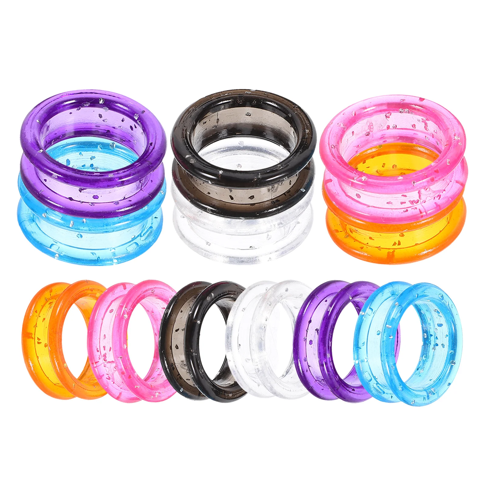 

12 Pcs Scissors Ring Finger Protective Rings Shears Pet Grooming Silica Gel Pets Barber Tool