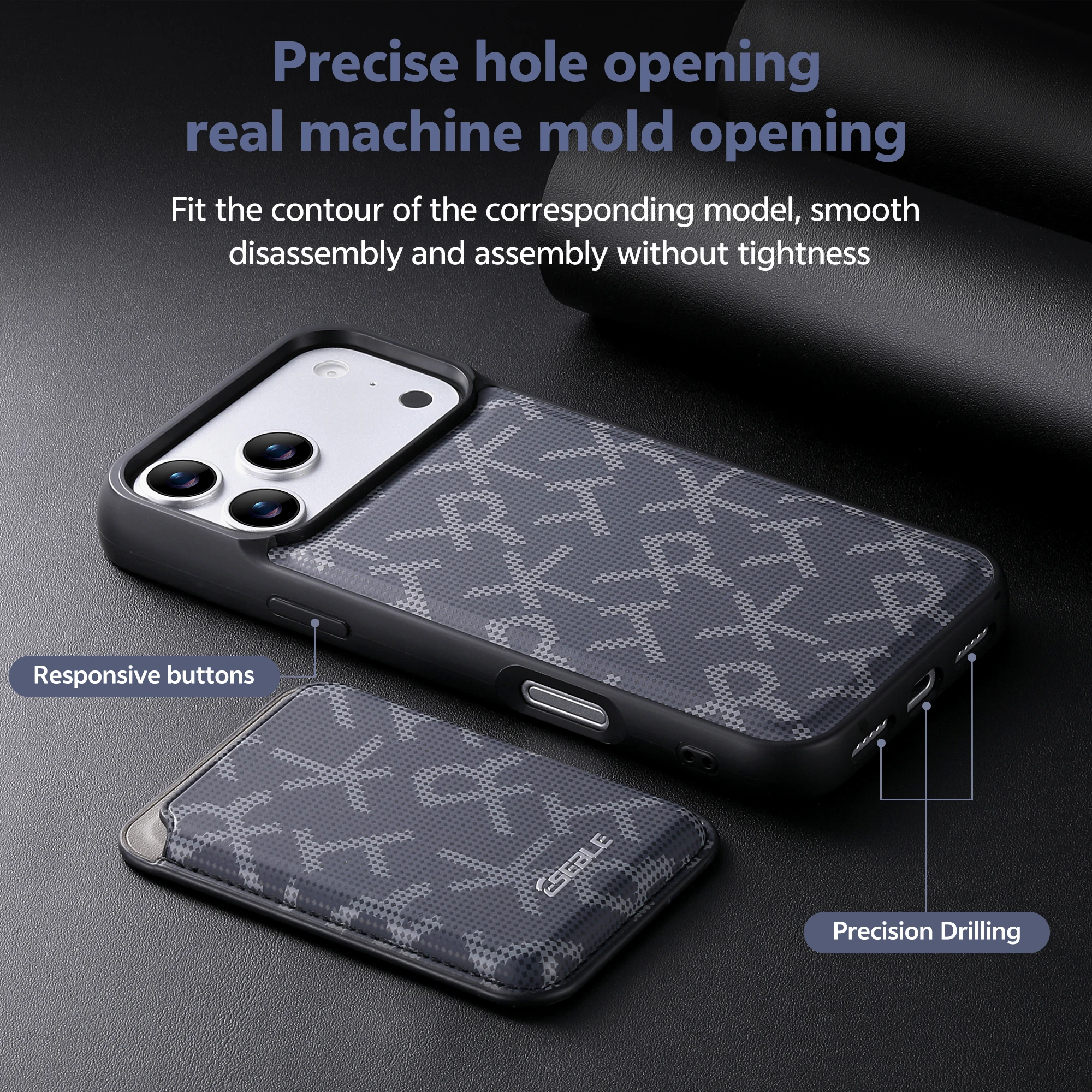 Luxury 2-in-1 Detachable Magnetic Leather Wallet Case with Removable Card Slot and Shockproof Protection