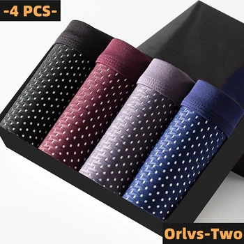 4 Pz/lotto Mutandine da Uomo Mutande di Seta del Ghiaccio Traspirante Estate Uomo Pantaloncini Boxer Biancheria Intima Homme Foro di Bambù di Grandi Dimensioni 2XL-6XL 1