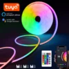 RGB Neon LED Strip 1/2/3/5M IP65 Waterproof DIY USB Neon Strip Tuya App Remote Control Flexible Ribbon for Home Decor Lighting 1