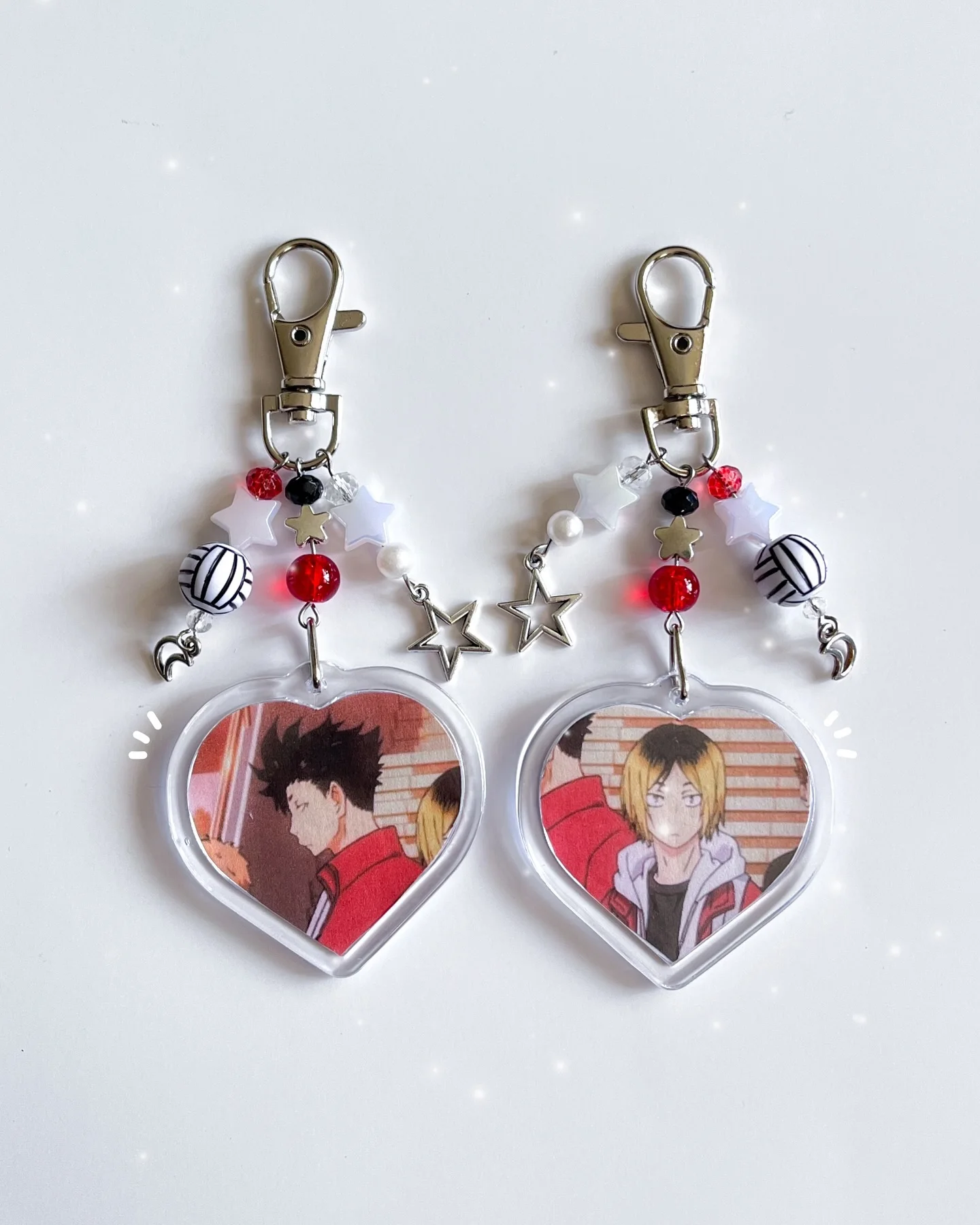 Handmade Charm Bead Keychains - Trendy Y2K Style
