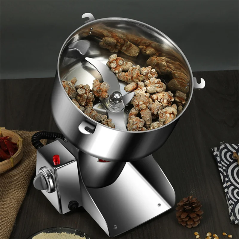 110V/220V 2500g Powder Machine Grinder Home Commercial Medicinal Herbs Cereals Spices Miscellaneous Grains Flour Grinder 4500W 2