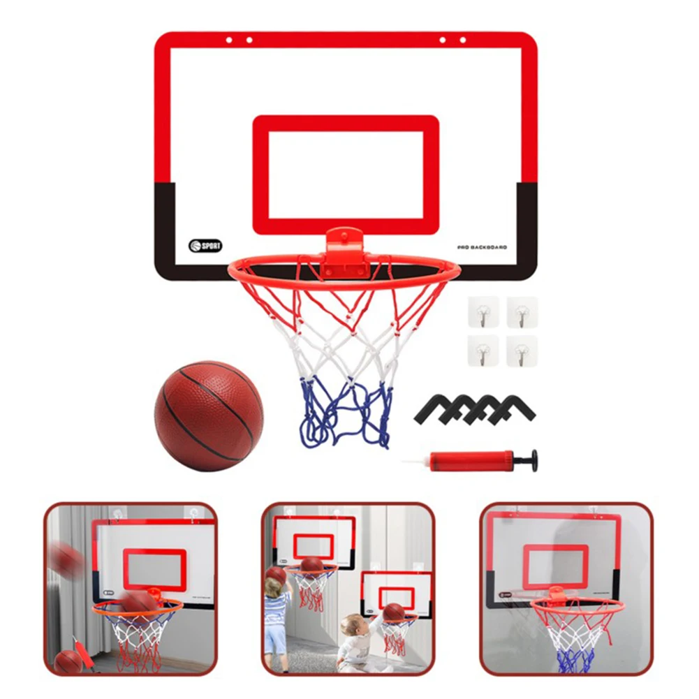 

Indoor Basketball Hoop for Children Safety Funny Game Home Exercise Basketball Hoop Set Wall Frame Stand Hanging Backboard
