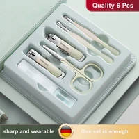 6Pcs Nail Cutter set Colorful ear Scoop Nail clipper Portable Zipper Nail clipper portable beauty nail care set 2