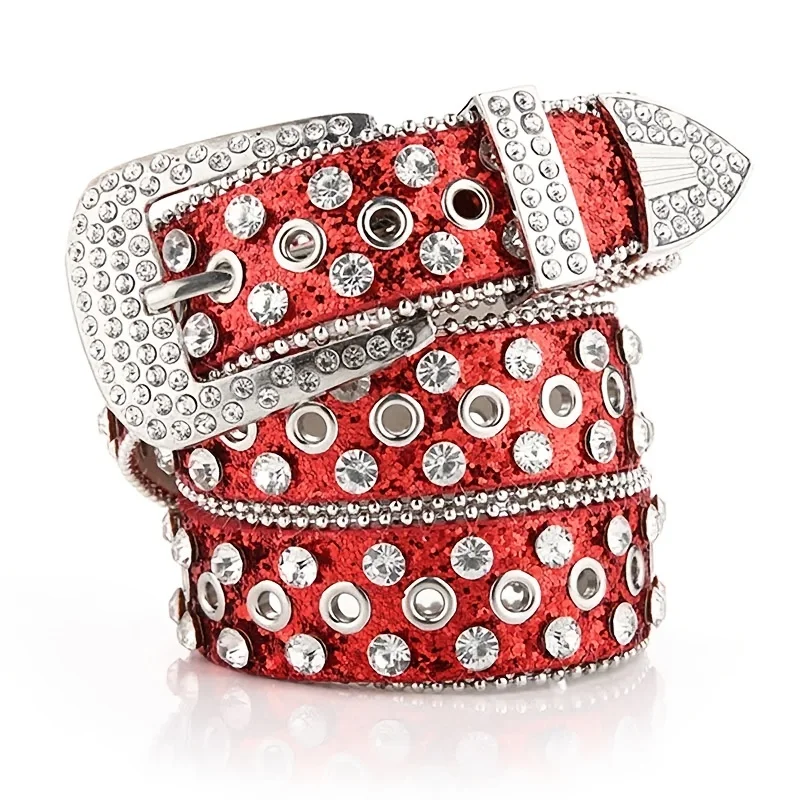 Azalea Wang - Nash - Stivali stile western con strass bianchi e color