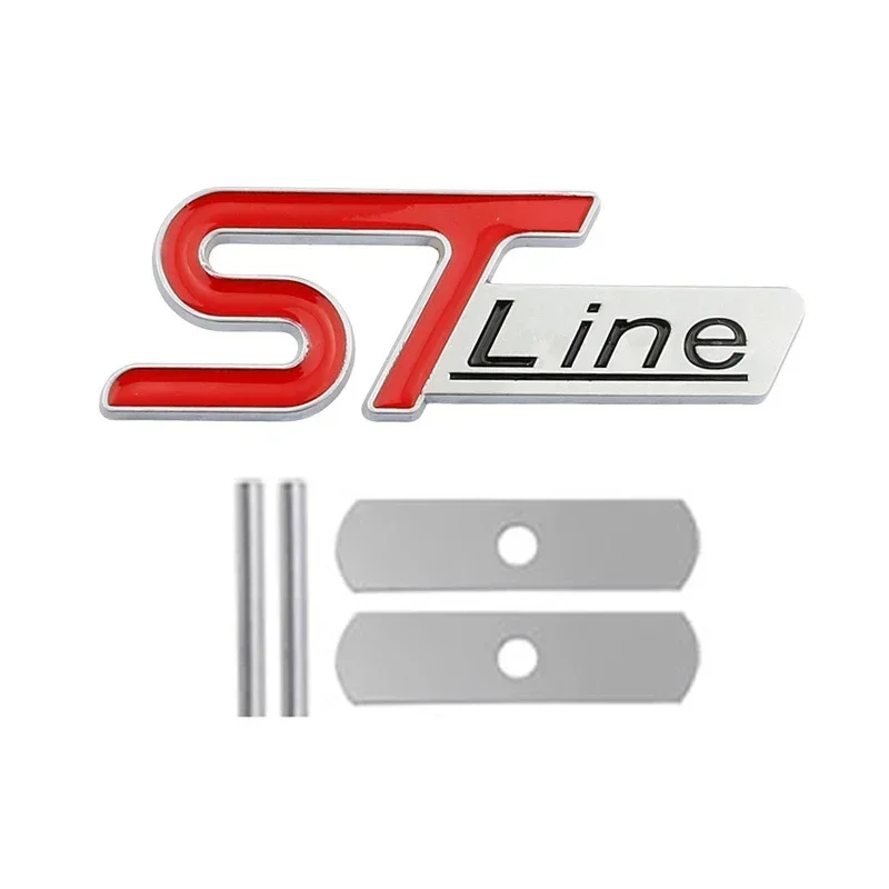 Car logo front grill emblem badge rear trunk sticker decals for FORD ST LINE Focus Kuga Fiesta Mondeo ESCAPE Ecoboost